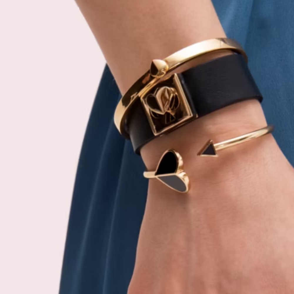 Kate Spade Heart Leather Wrap Bracelet